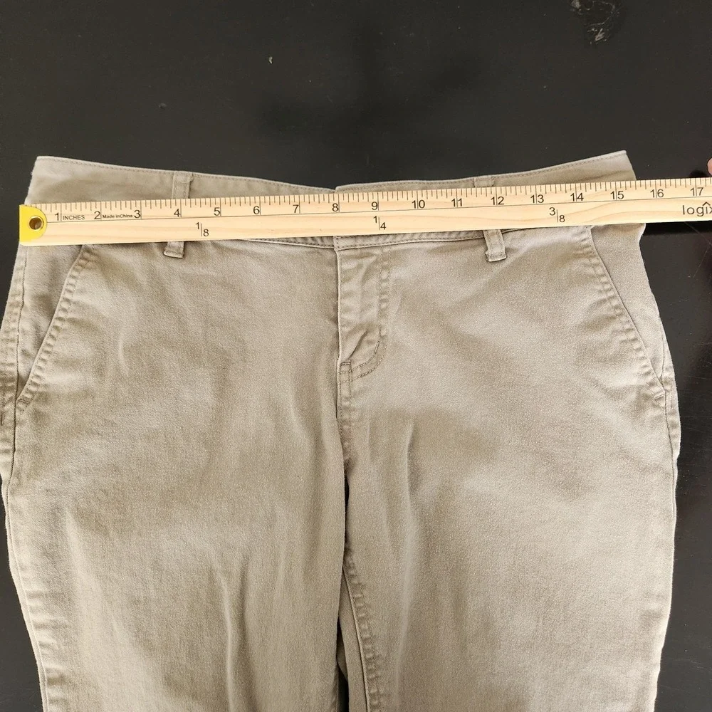 Dickies Girl Junior's Classic 5 Pocket‎ Skinny Pant Khaki Size 11 Casual GUC